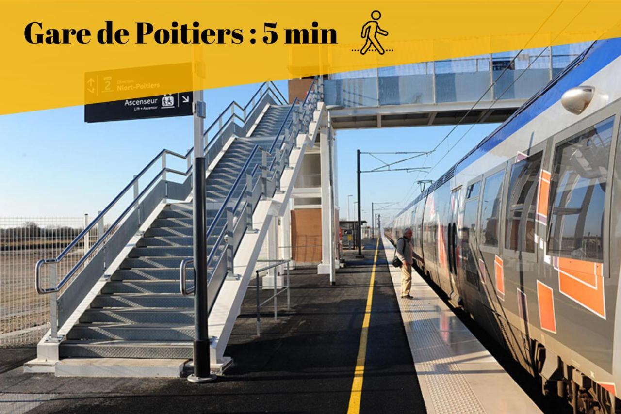 Le Duplex By Goodbnb - Proche Gare - 15Min Futuroscope Poitiers Buitenkant foto